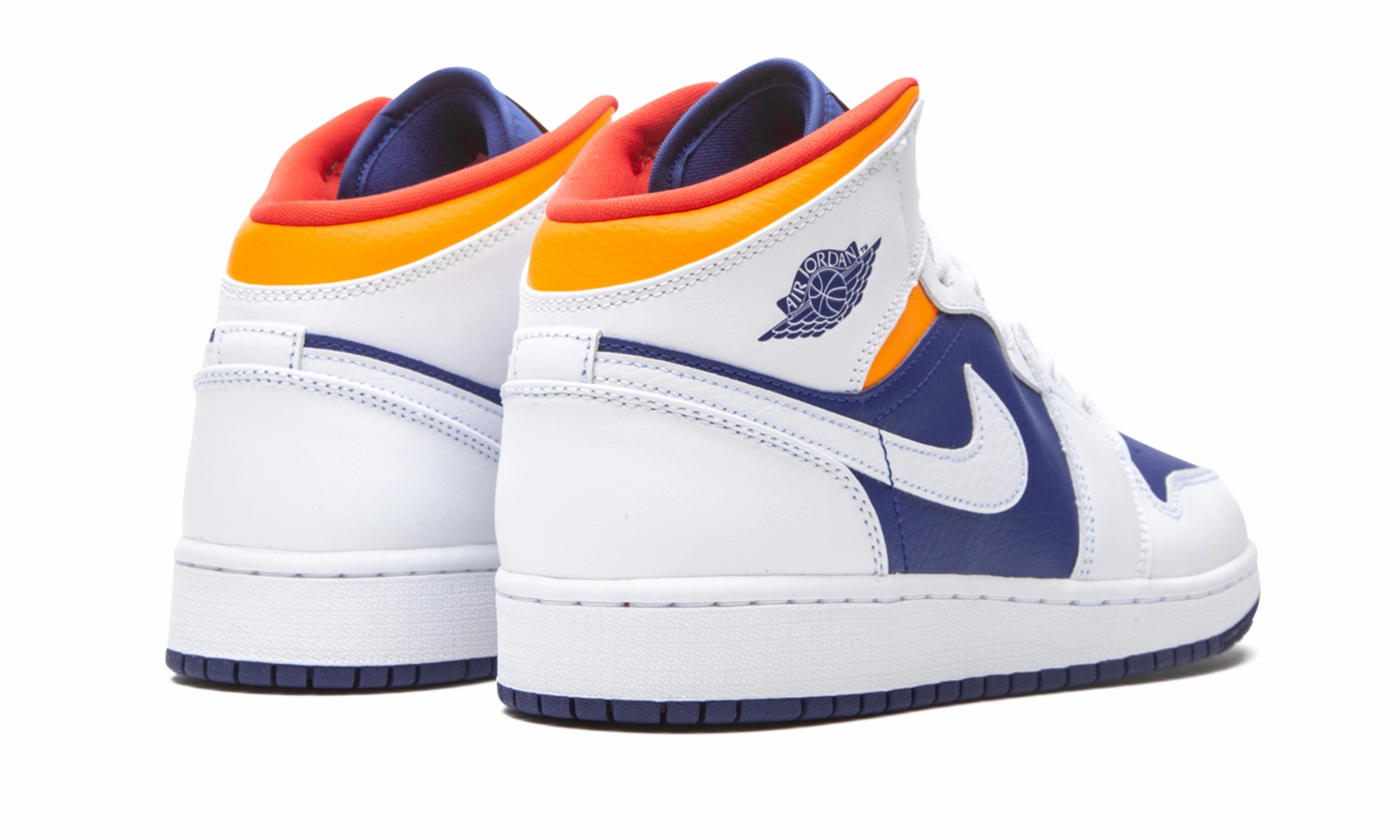 Dynamic Fit All-Day Durability Air Jordan 1 Mid GS "White Deep Royal Blue"