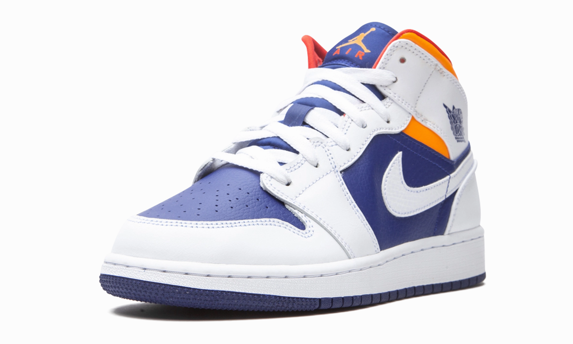 Air Jordan 1 Mid GS "White Deep Royal Blue" Style Upgrade