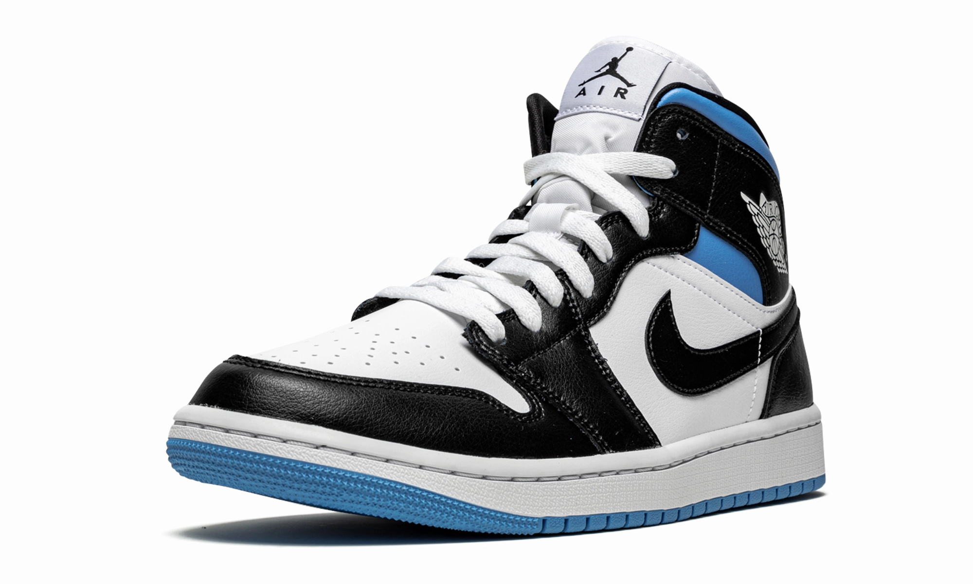 Quick Movement AIR JORDAN 1 MID WMNS "Black / White / University Blue"