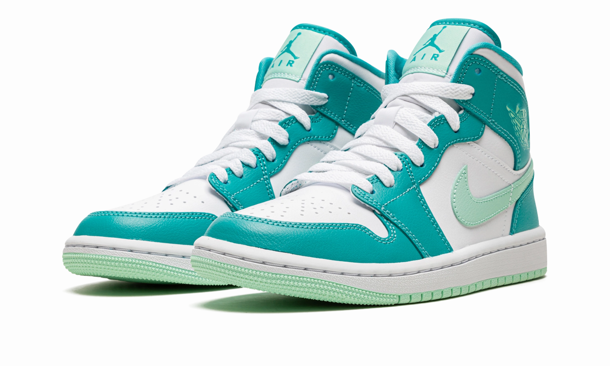 AIR JORDAN 1 MID WMNS "Washed Teal" Breathable Design