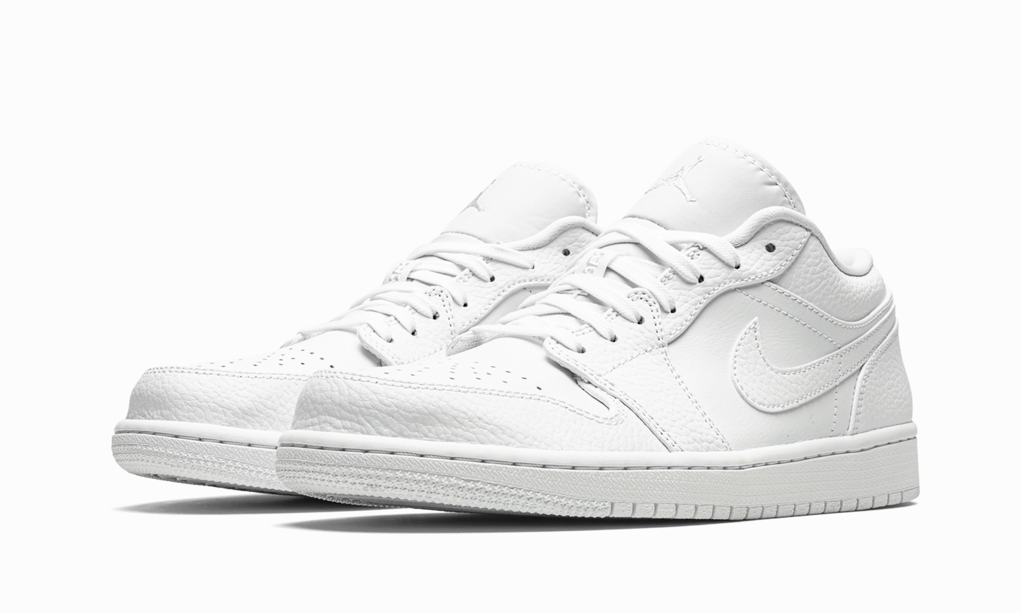 Air Jordan 1 Low "Triple White" Functional Flex Stitched Detailing