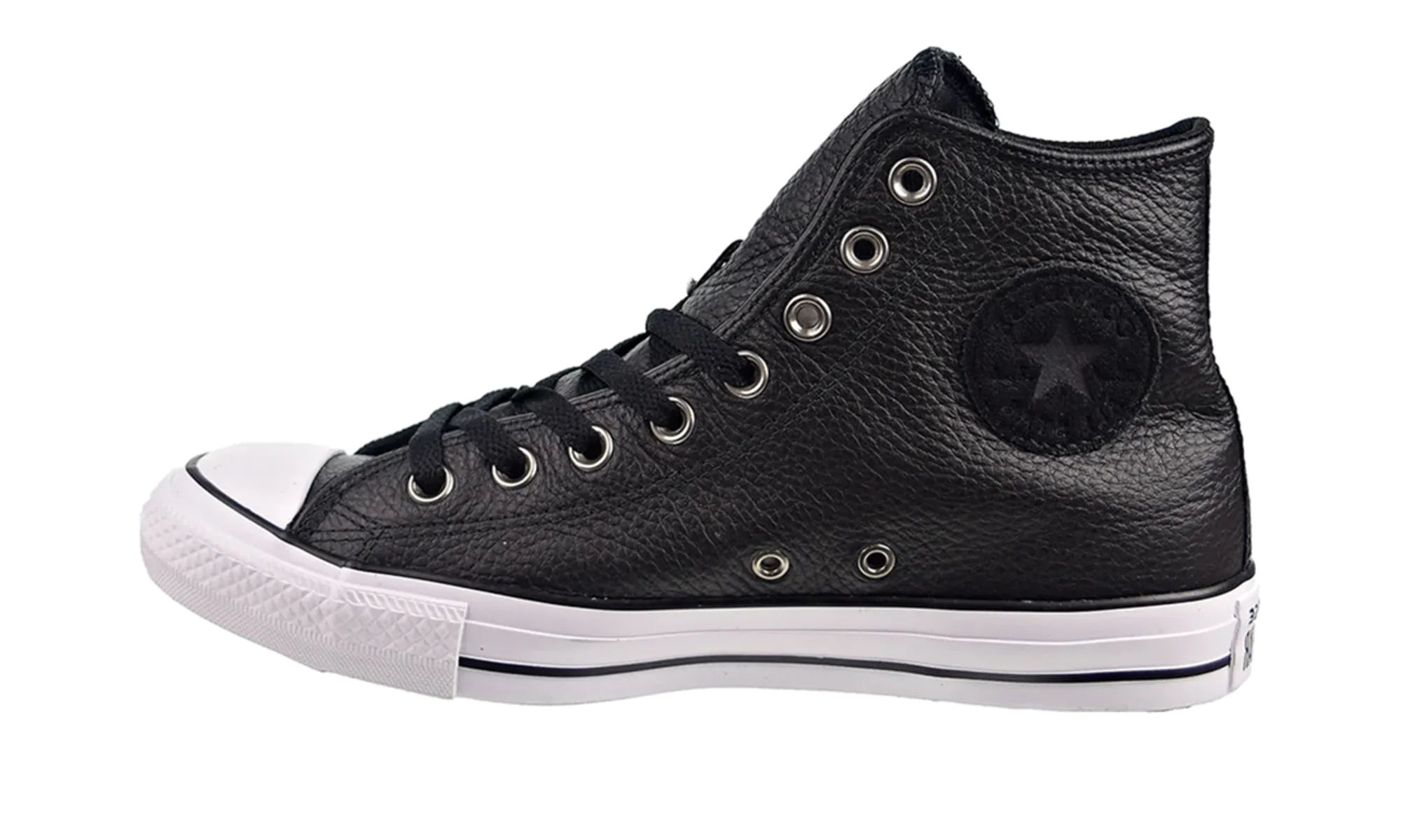 Chuck Taylor All Star Leather Hi "Leather - Black/White" Flower Path