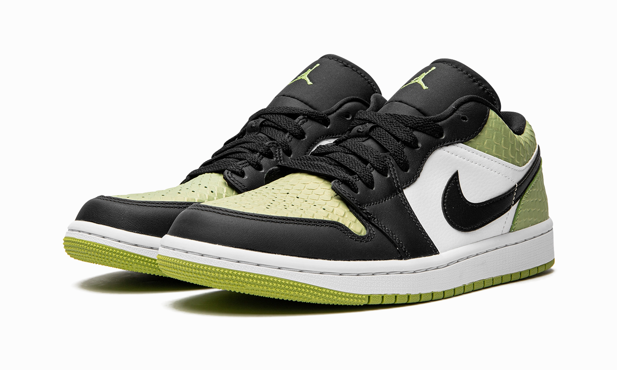 Slip Resistant AIR JORDAN 1 LO SE WMNS "Vivid Green Snakeskin"