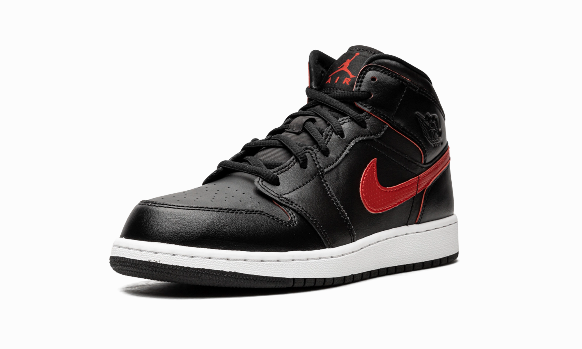 Air Jordan 1 Mid GS "Black / Gym Red" Upgraded wear
