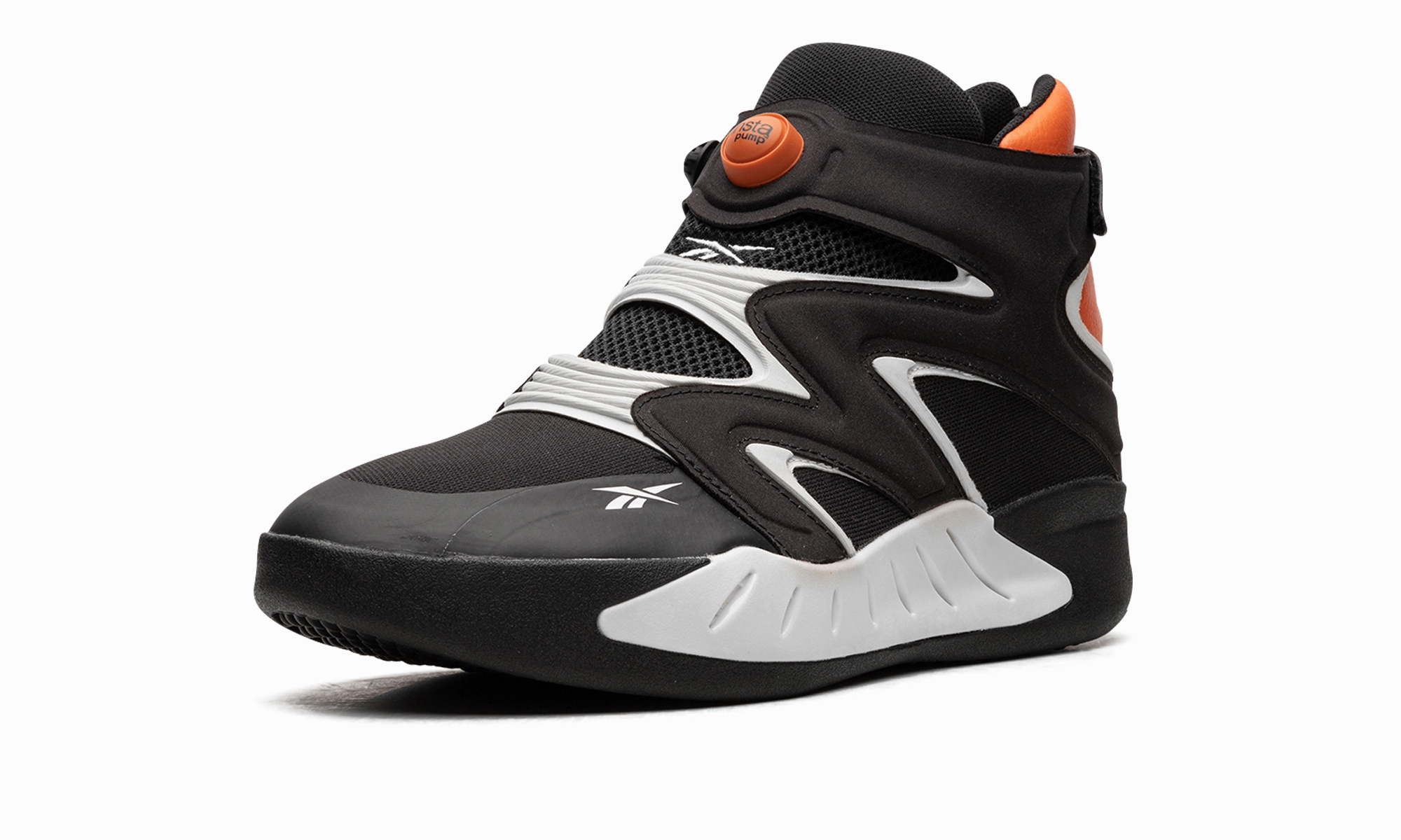 running sock Leather Quality Instapump Fury Zone "Black White Orange"