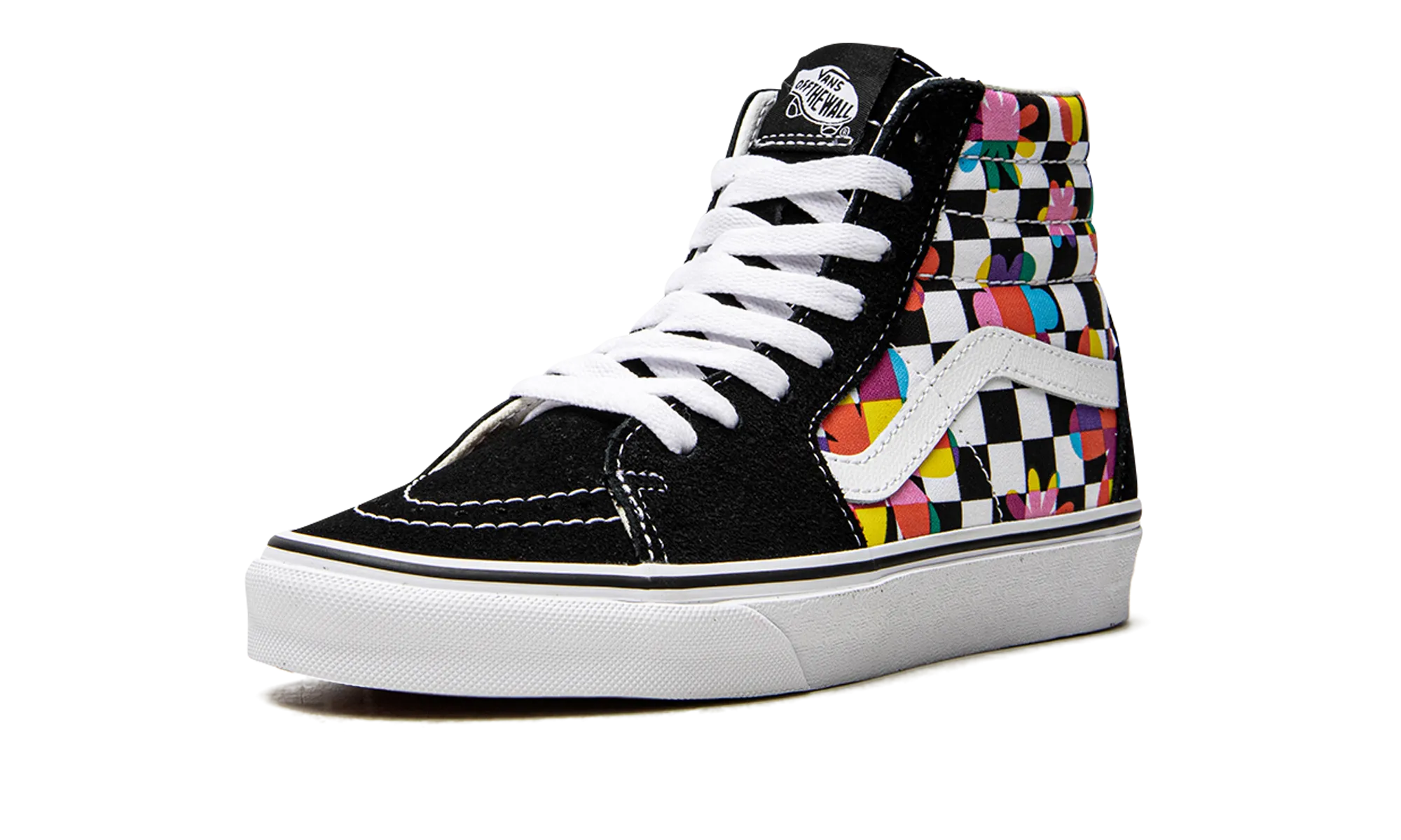 Sunny Walk SK8-Hi "Floral Checkerboard"