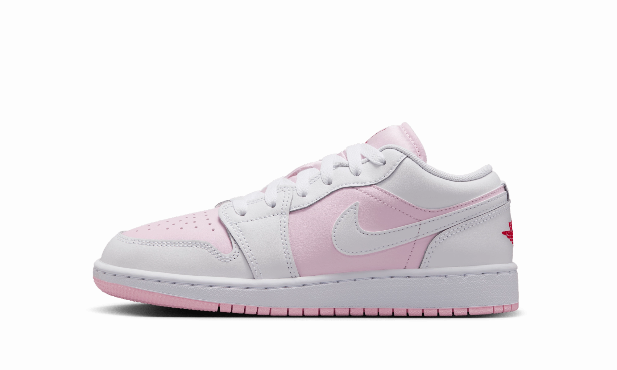 All-Weather Performance No Slip Jordan 1 Low GS "Pink Foam Fire Red White"