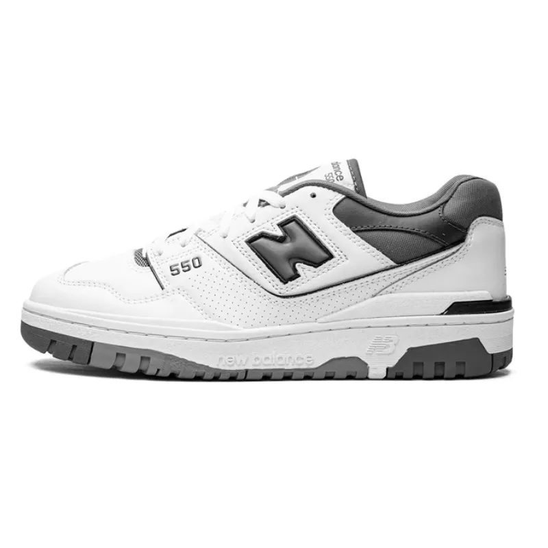 New Balance 550 White Castlerock Zipper Closure