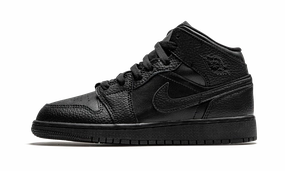 Non Slip Air Jordan 1 Mid GS "Triple Black"