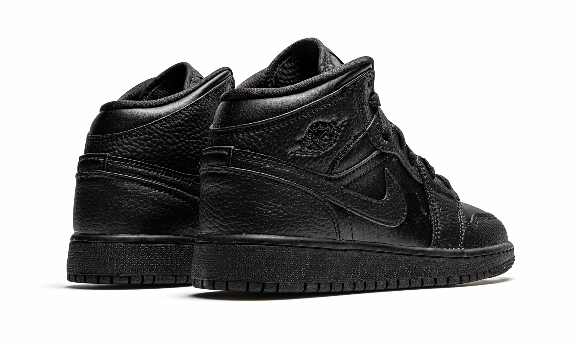 Air Jordan 1 Mid GS "Triple Black" Foam Comfort
