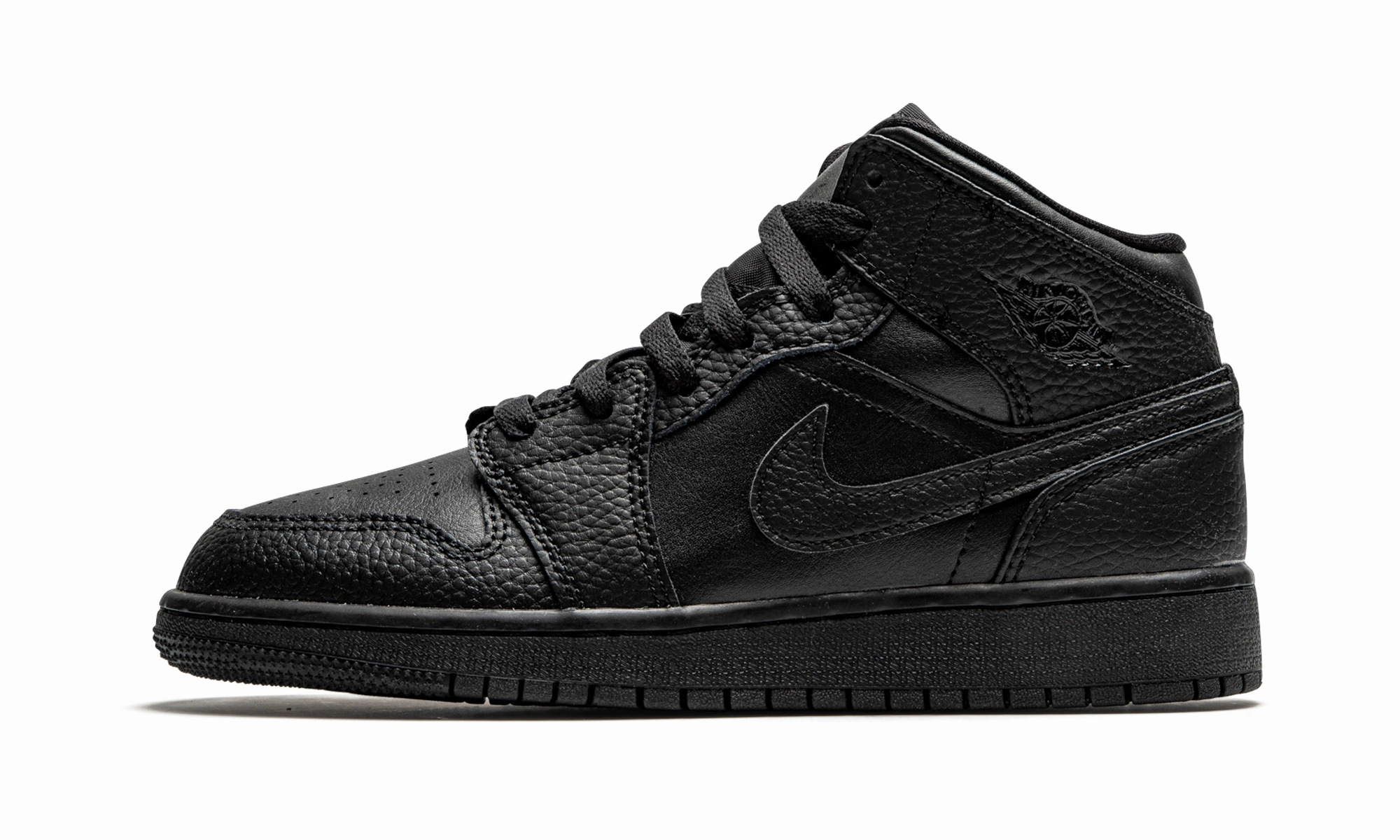 Non Slip Air Jordan 1 Mid GS "Triple Black"