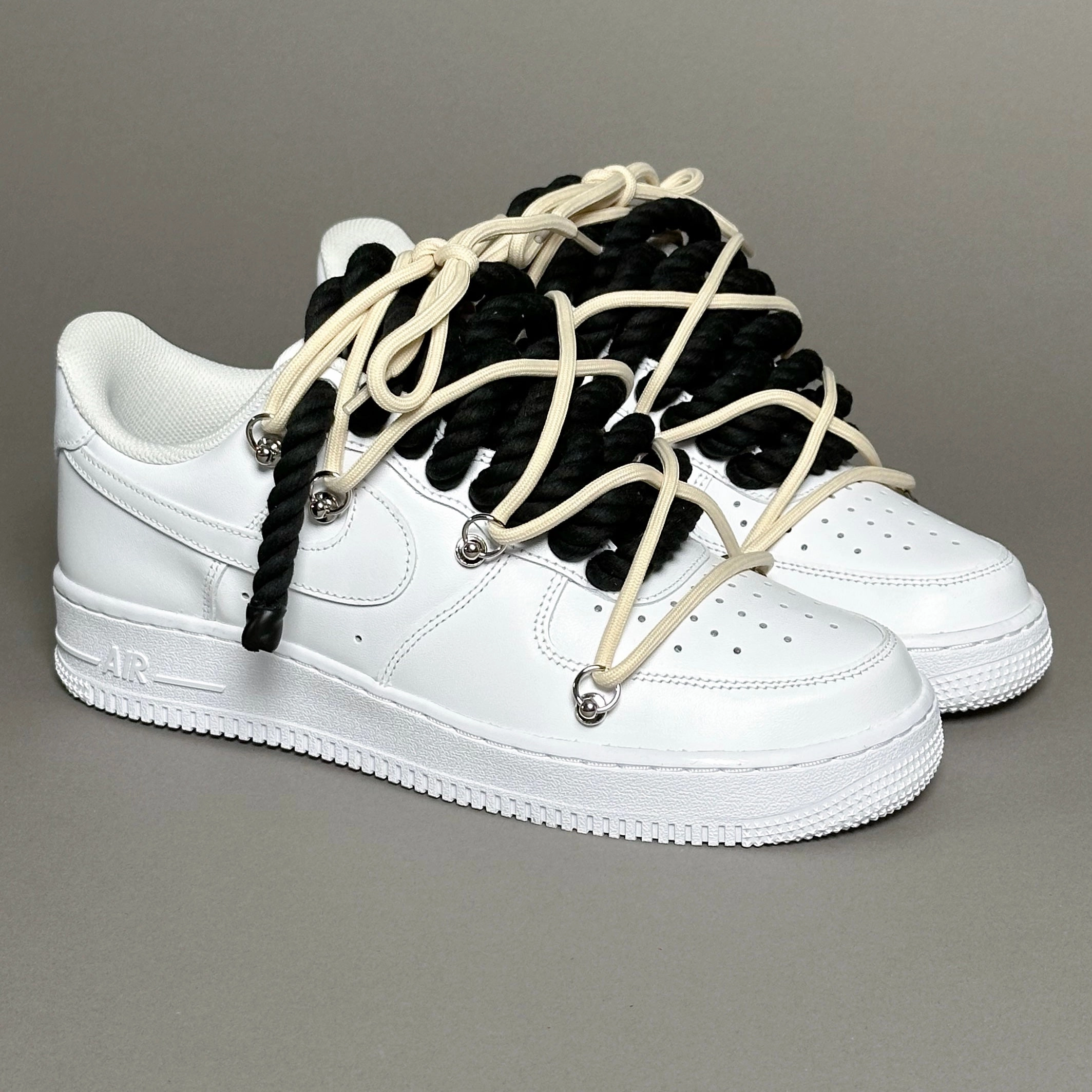Nike Air Force 1 Rope Laces??Triple White Advanced Flexibility Fitness Tracker Compatibility
