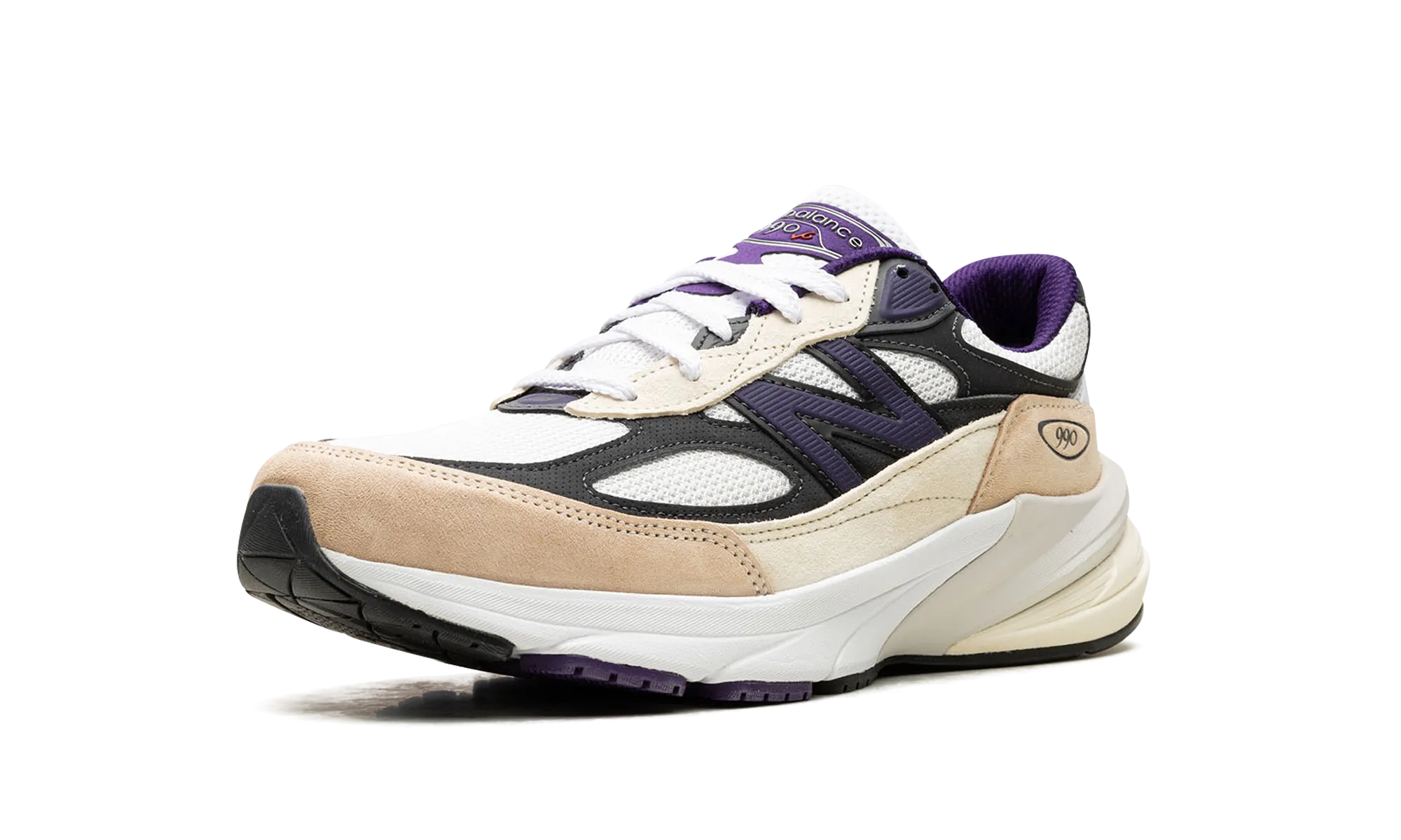 990v6 "Made In USA - Teddy Santis White Black Plum" lace - up running option Run - ready