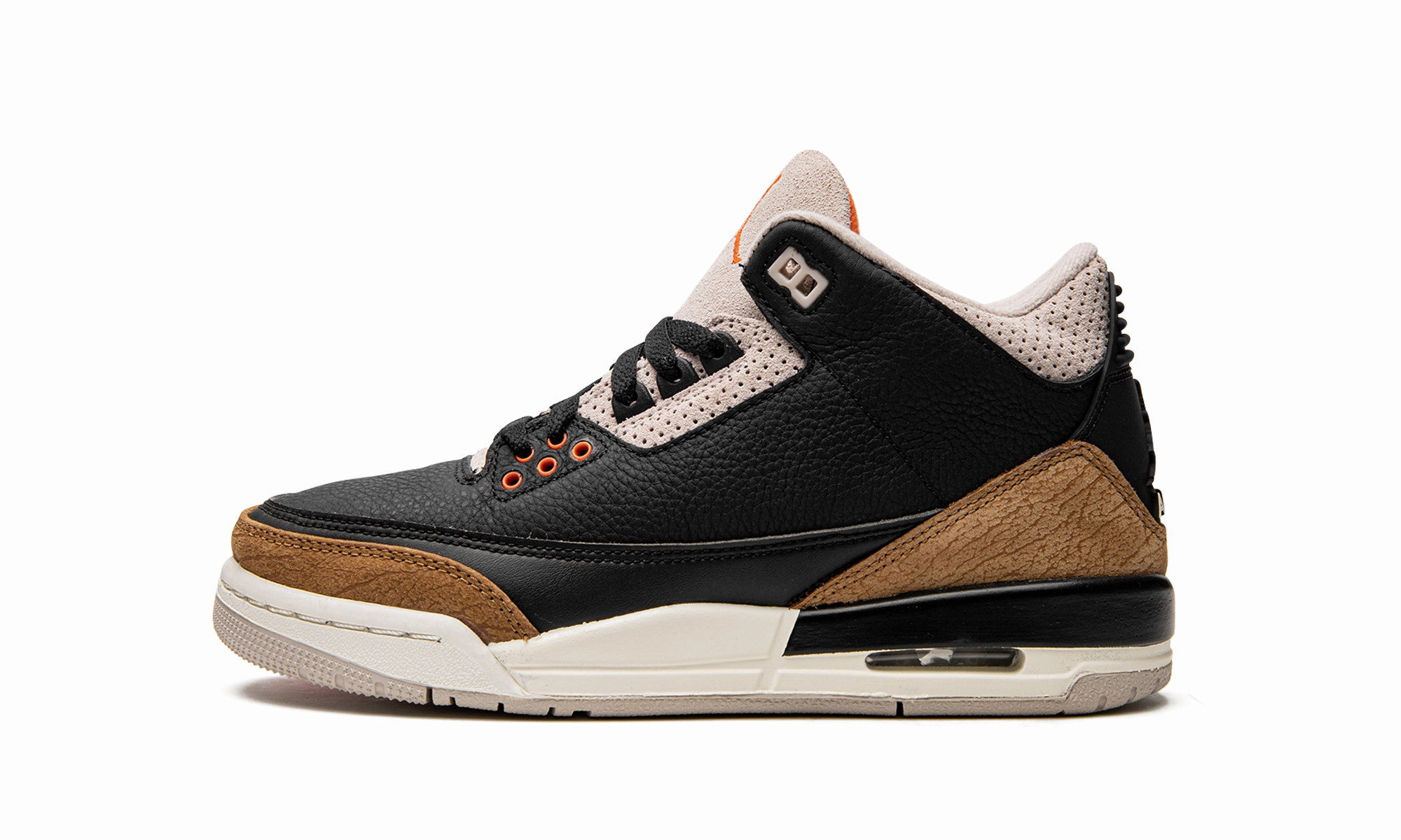 Air Jordan 3 GS "Desert Elephant" Stitched Detailing Luxe Comfort