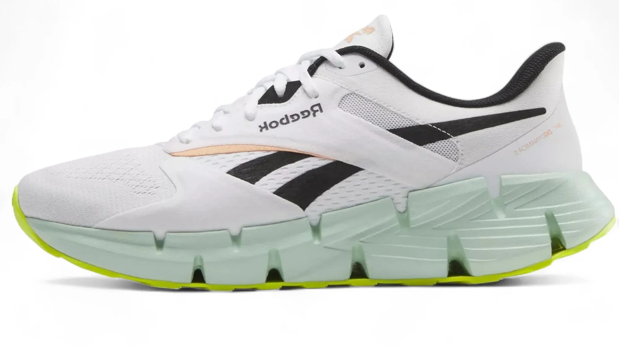 half - marathons running shoes for fitness - oriented women Zig Dynamica 5 "White/Green"