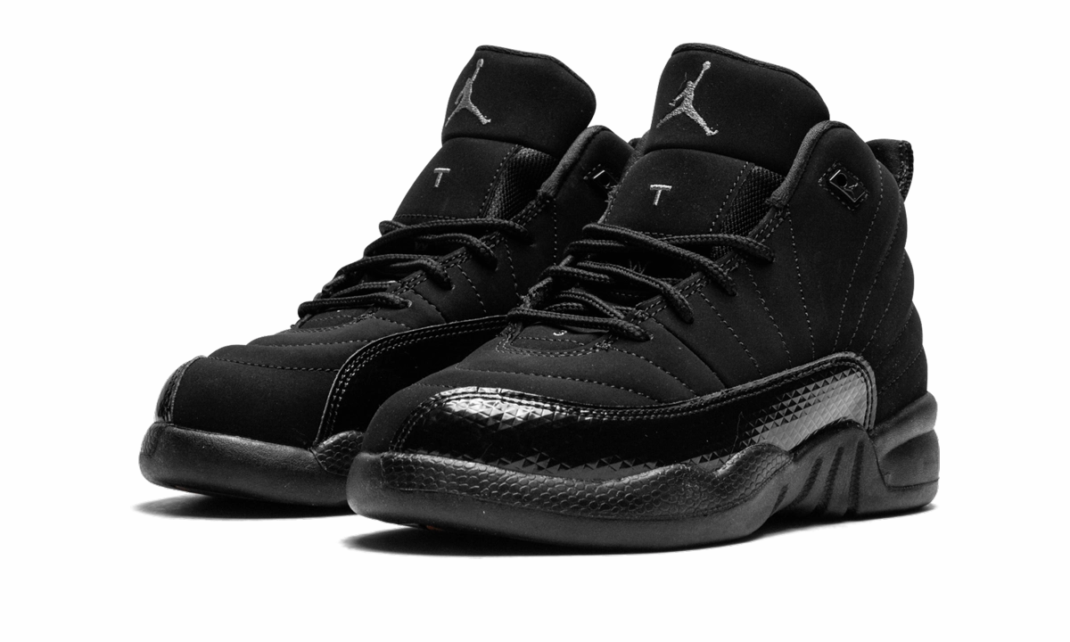 Jordan 12 Retro PS "Black" team shoes Flexible Midsole