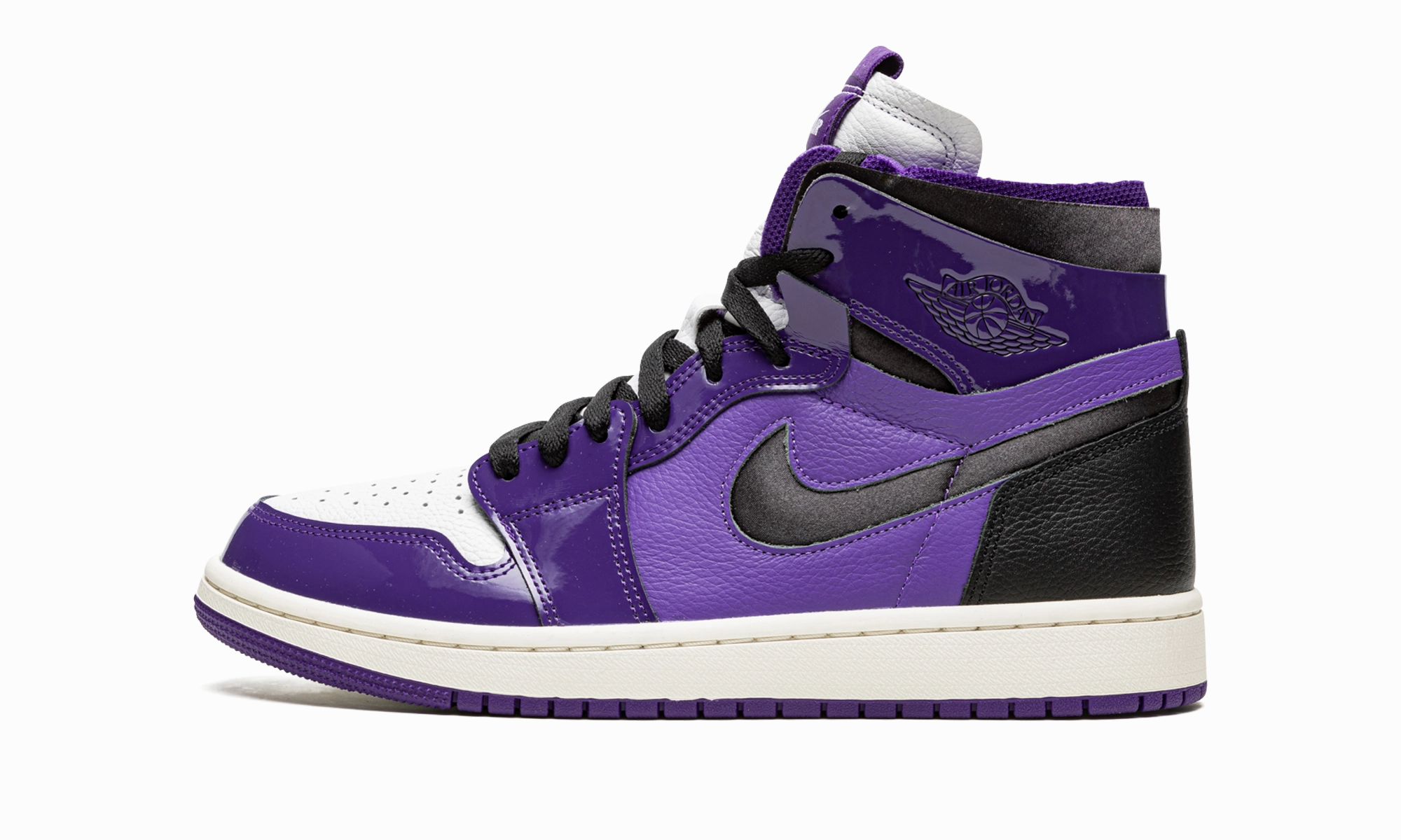 AIR JORDAN 1 HIGH ZOOM CMFT WMNS "Purple Patent" Iconic arch