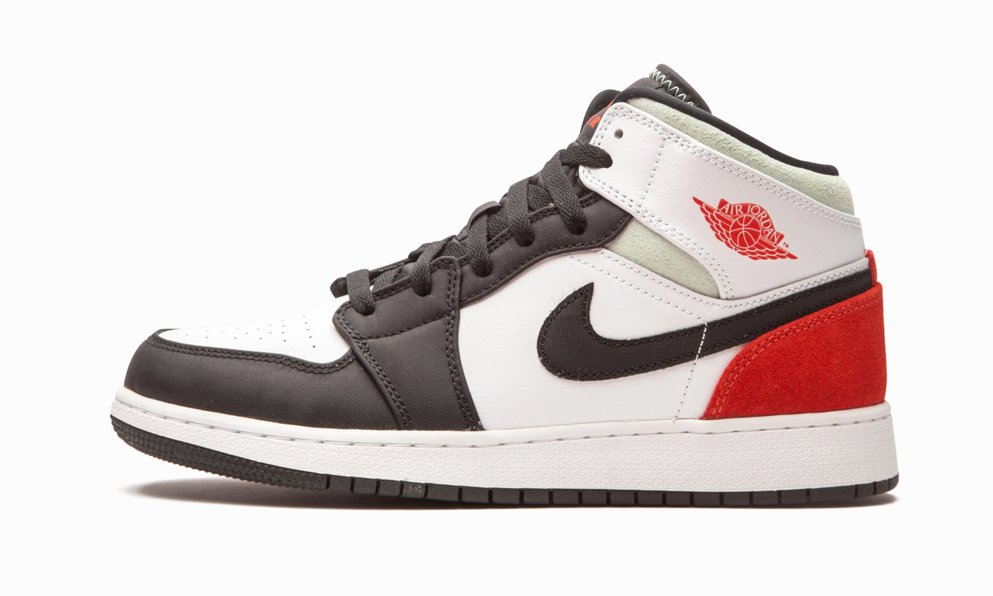 Air Jordan 1 Mid SE GS "Red / Grey / Black Toe" Smart Stylewear Contoured Sole