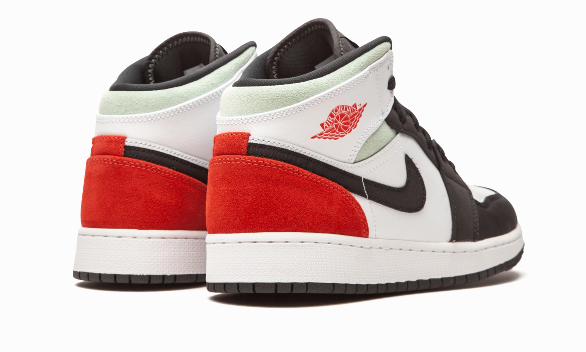 Walk Smooth Travel Fit Air Jordan 1 Mid SE GS "Red / Grey / Black Toe"