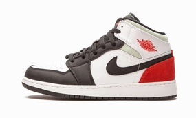 Air Jordan 1 Mid SE GS "Red / Grey / Black Toe" Smart Stylewear Contoured Sole