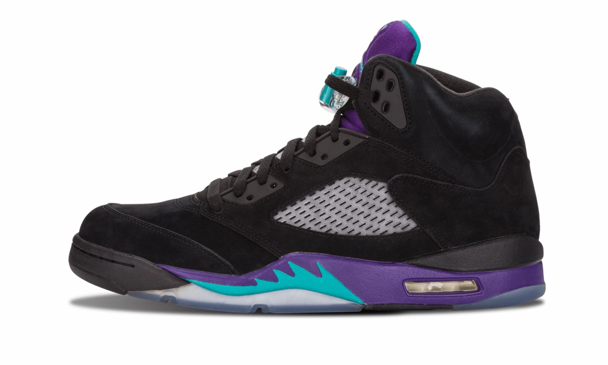 Anti - odor running in a trail race shoes Air Jordan 5 Retro "Black Grape"