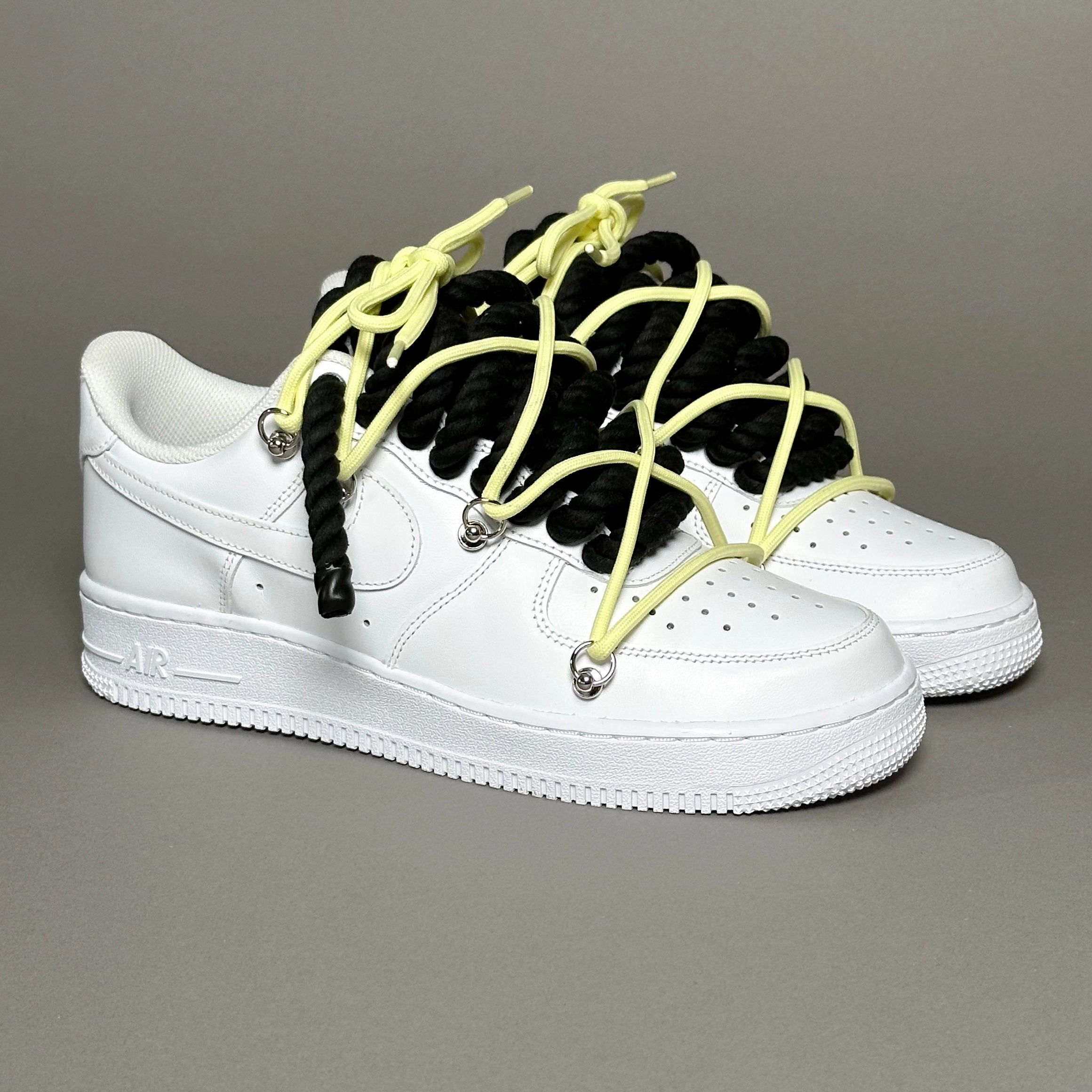 Aerobic exercise Nike Air Force 1 Rope Laces Black??Triple Yellow V1