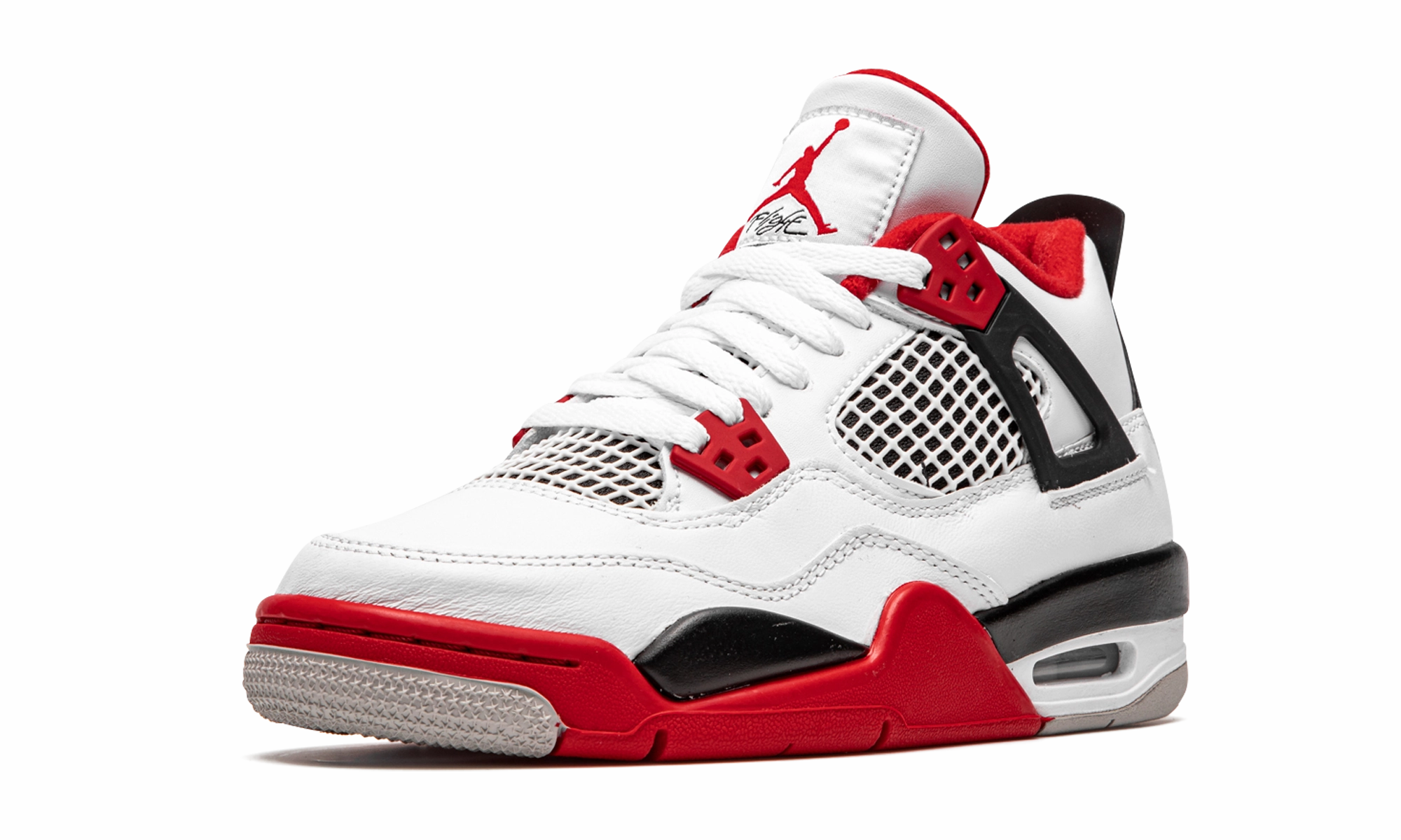Durable Material Air Jordan 4 Retro GS "Fire Red"