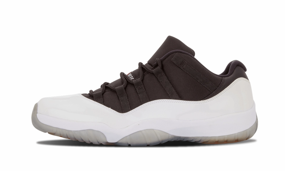 running with a low - top design Air Jordan 11 Retro Low "Tuxedo"