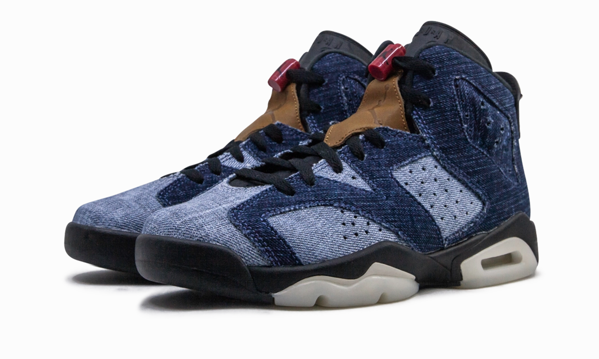 strength - training running with a wide toe box Air Jordan 6 Retro GS "Washed Denim"
