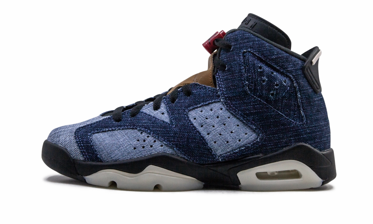 Air Jordan 6 Retro GS "Washed Denim" lightweight - mesh running shoes long - distance runners' shoes