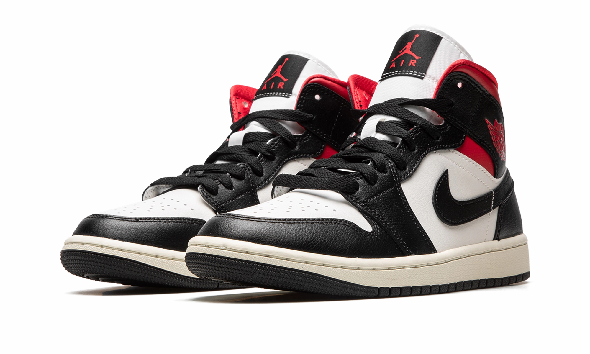 Weekend Pick Street Fashion AIR JORDAN 1 MID WMNS "Black / Gym Red / Sail"