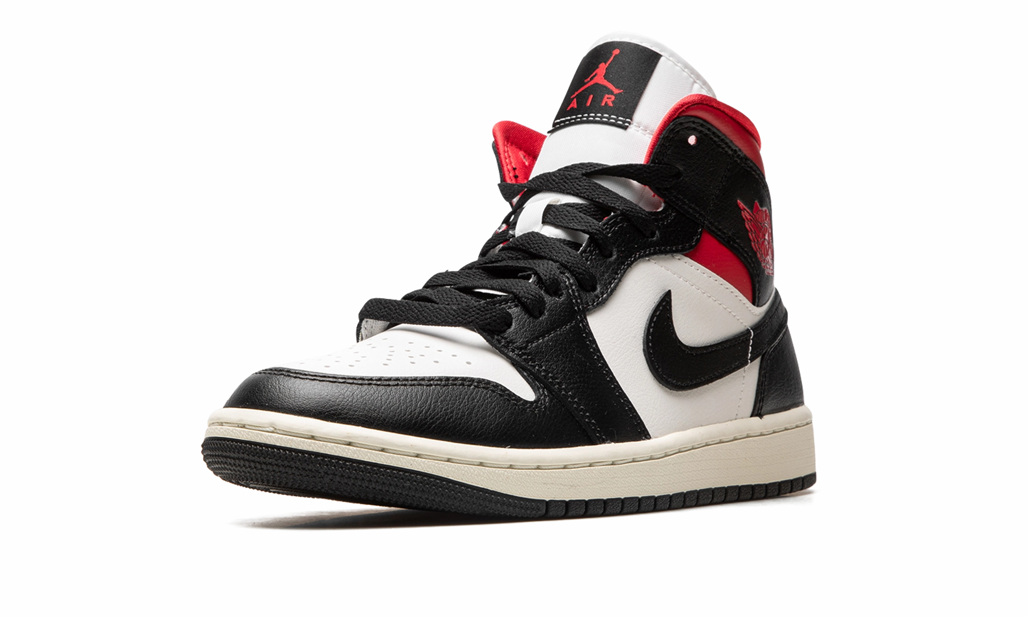 AIR JORDAN 1 MID WMNS "Black / Gym Red / Sail" Everyday Look