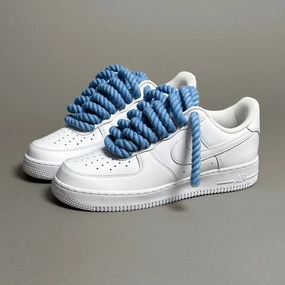 Nike Air Force 1 Rope Laces Blue Tint??V1 great flexibility running with friends shoes