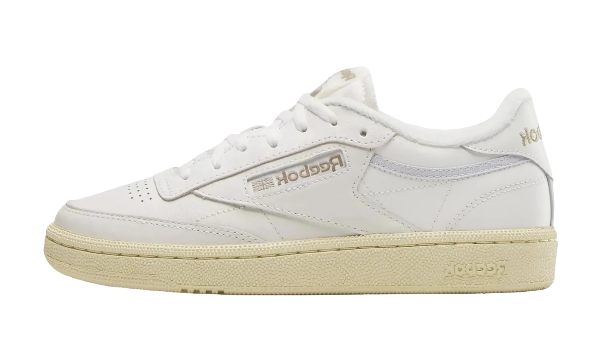 Club C 85 WMNS "White/Yellow" water - resistant colorful shoe appearance