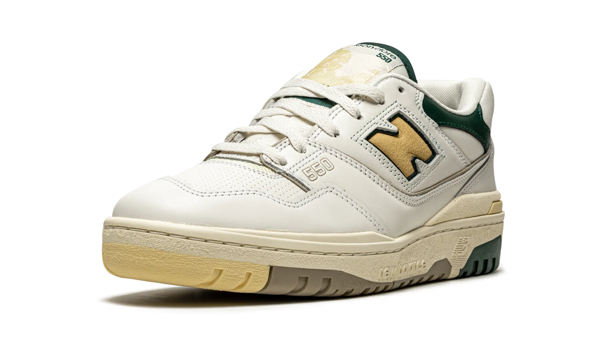 550 "Aime Leon Dore - Natural Green" cushioned running shoes seamless upper running shoes