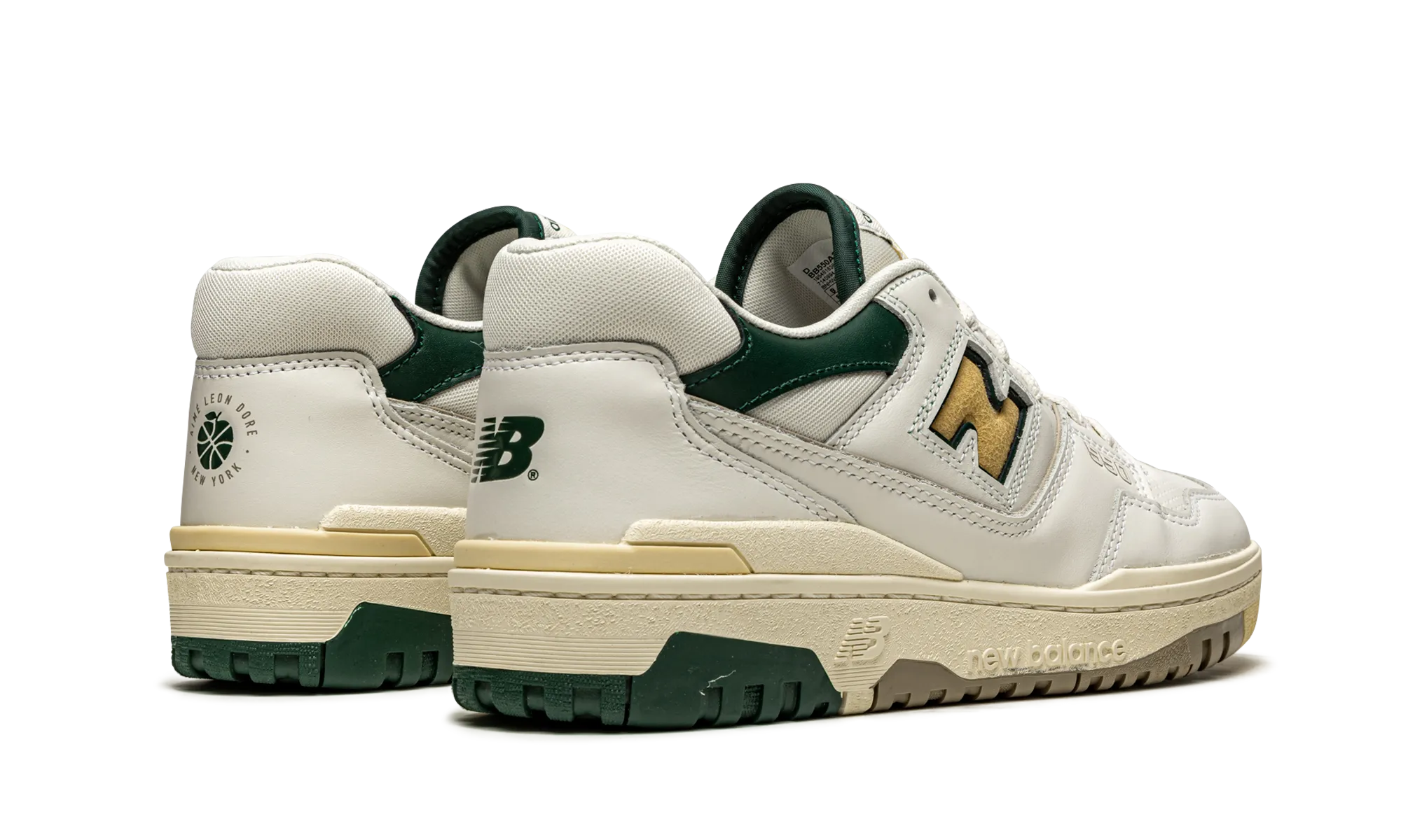 550 "Aime Leon Dore - Natural Green" running in a historical site shoes