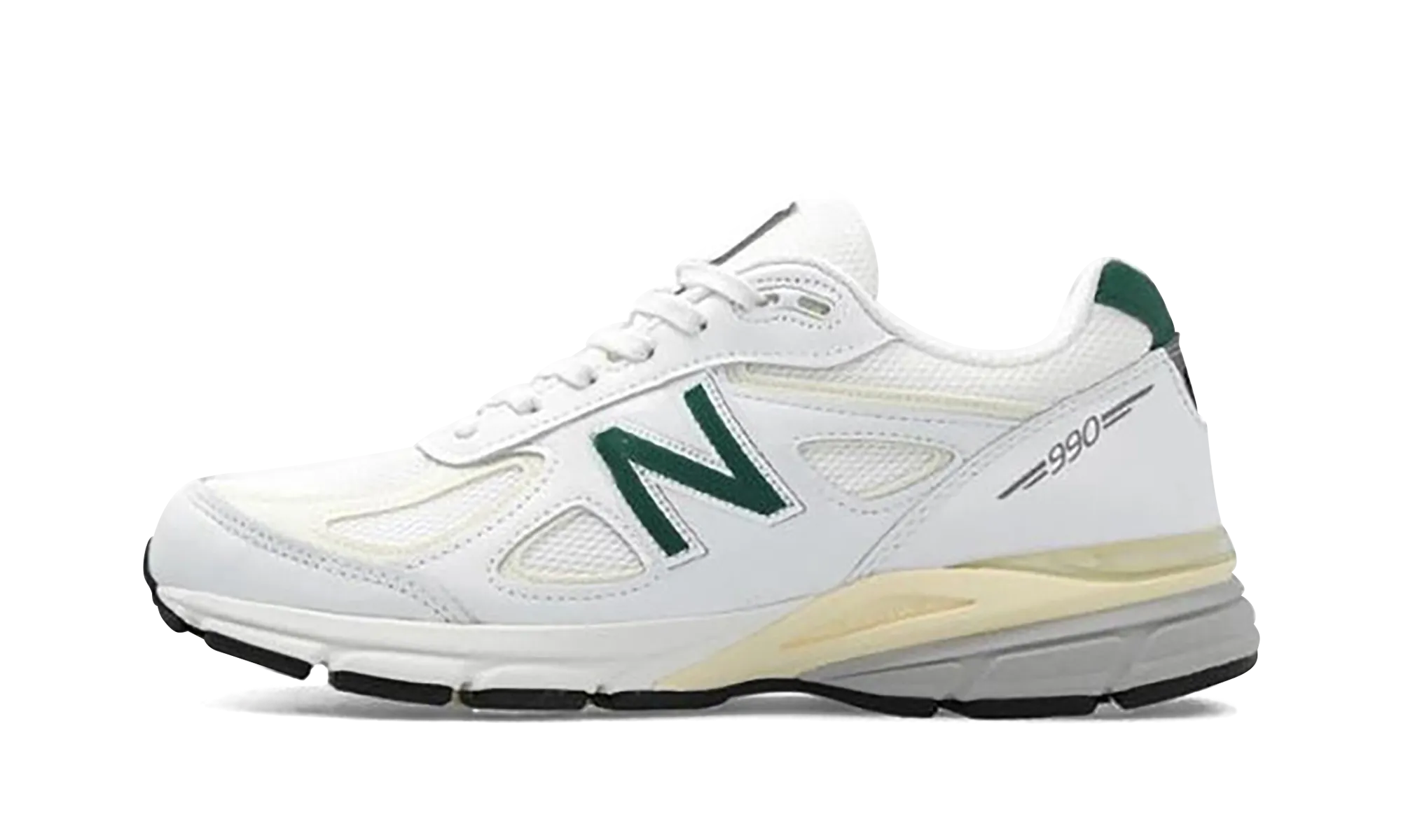 990V4 "Made in the USA - White / Green" upcycled - material - feature shoes