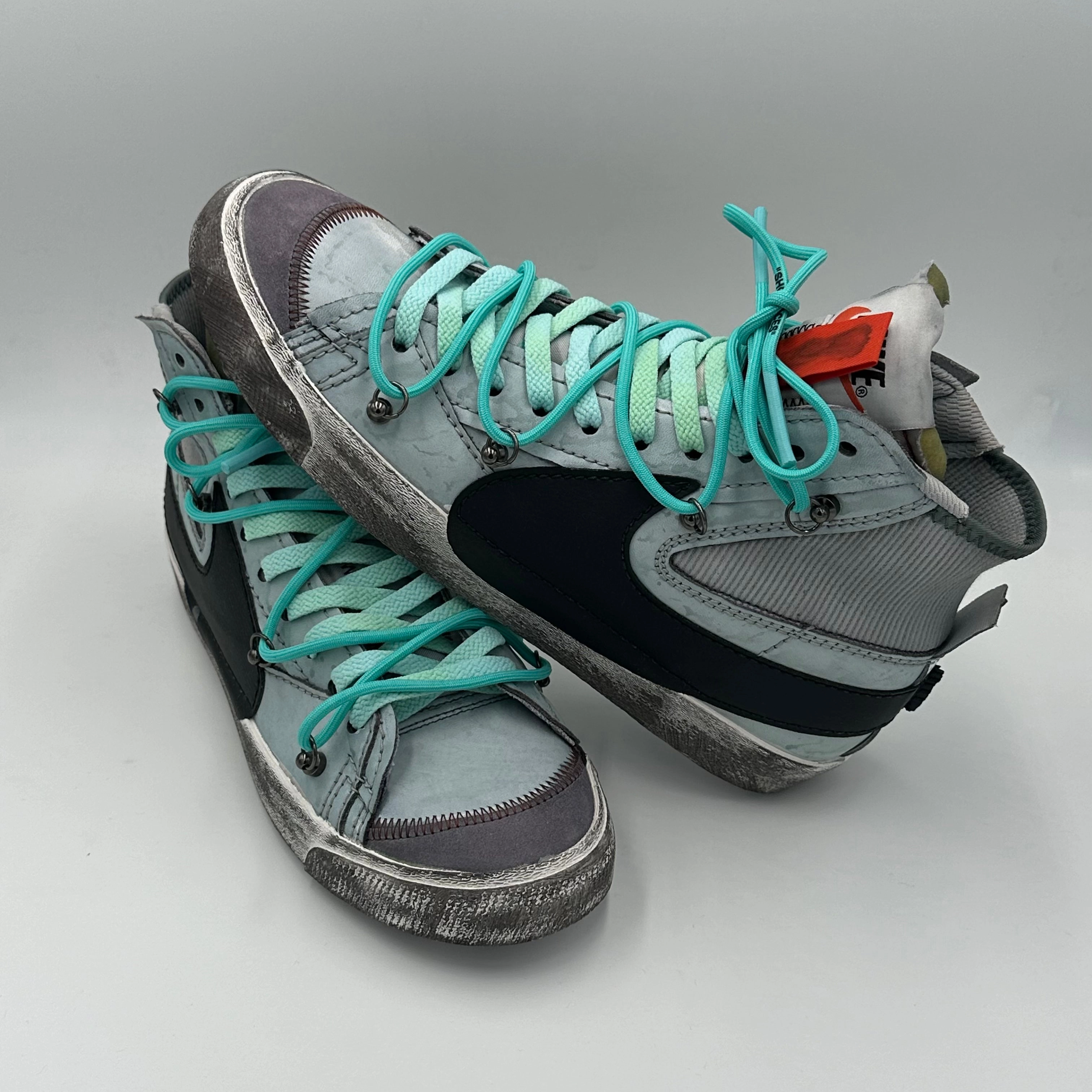 Nike Blazer Mid '77 Jumbo Grey Over Laces Turquoise" reflective shoe element dance shoes