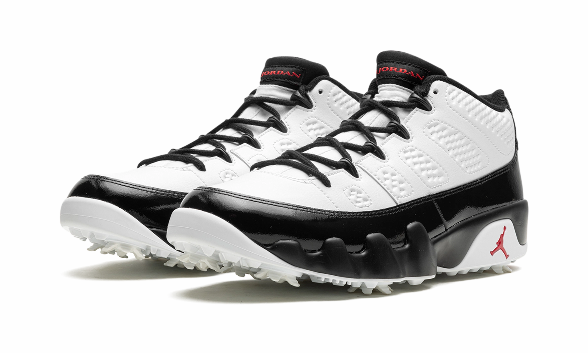 Air Jordan 9 Golf "White Black" hook - and - loop closure shoes versatile function shoes