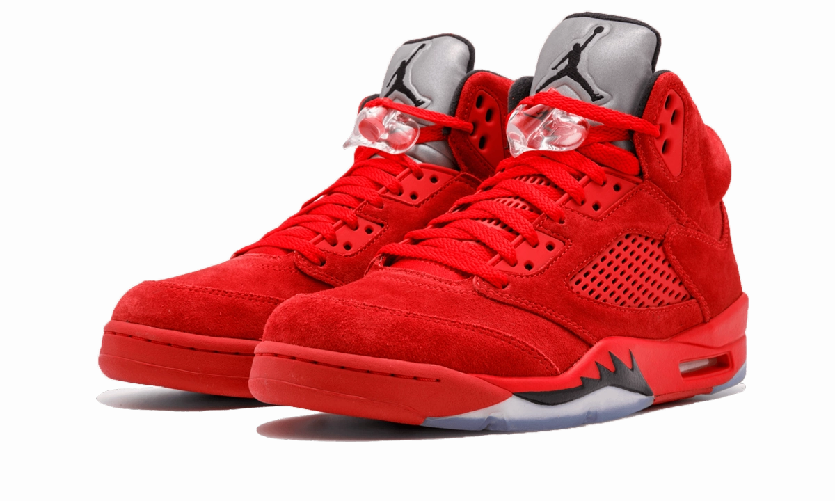 padded collar shoes Modern Edge Air Jordan 5 Retro "Red Suede"