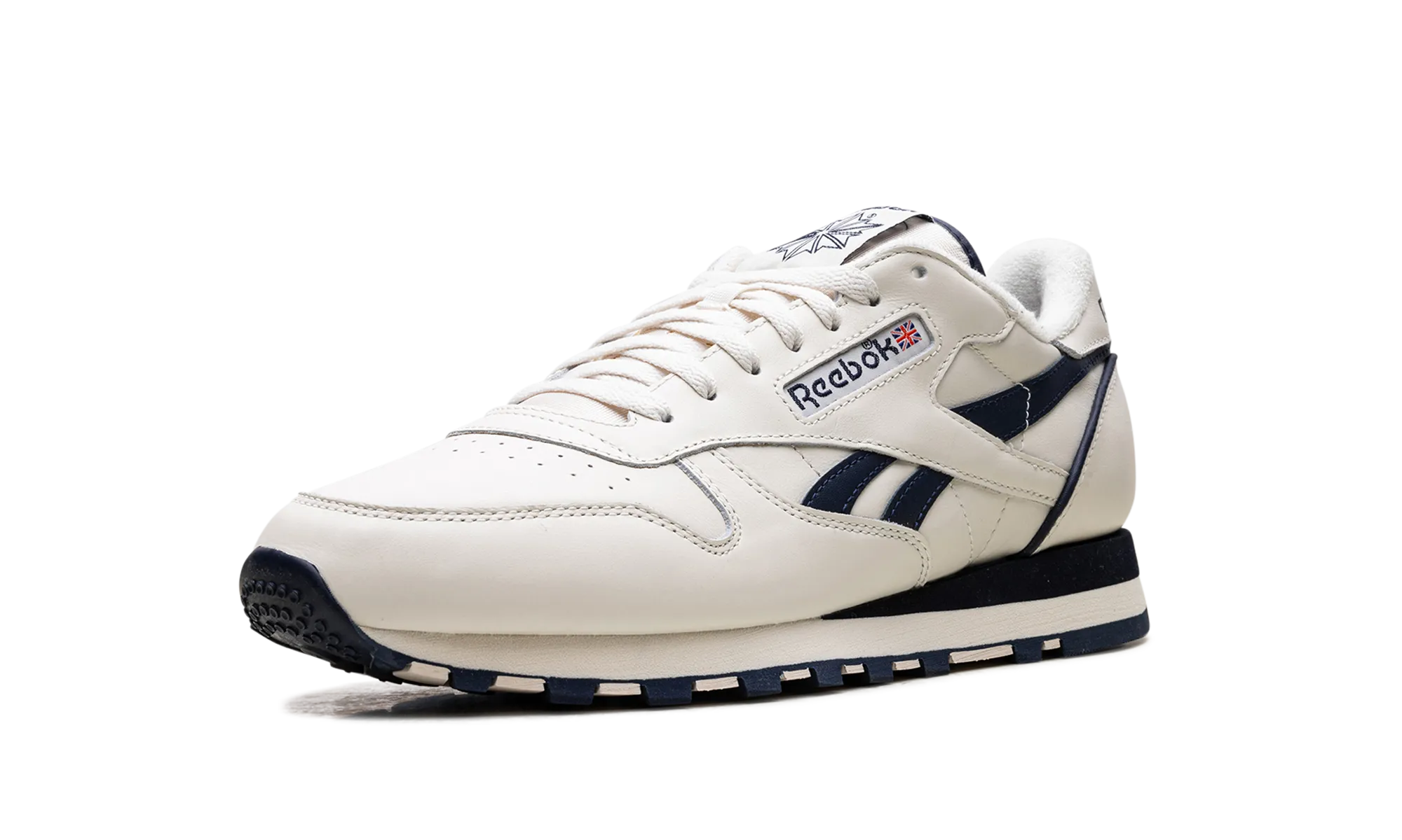 running on beaches Classic Leather 1983 Vintage "White Navy"