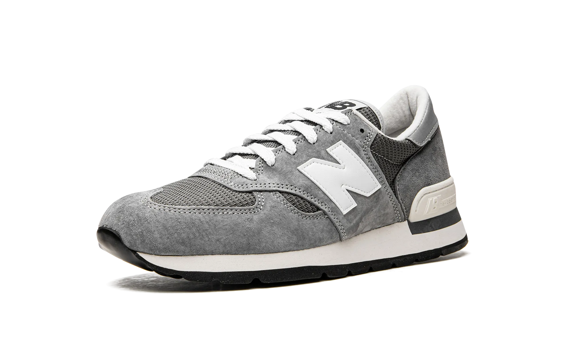 solid - leather shoes running in a neighborhood 990 "MADE in USA - Grey"