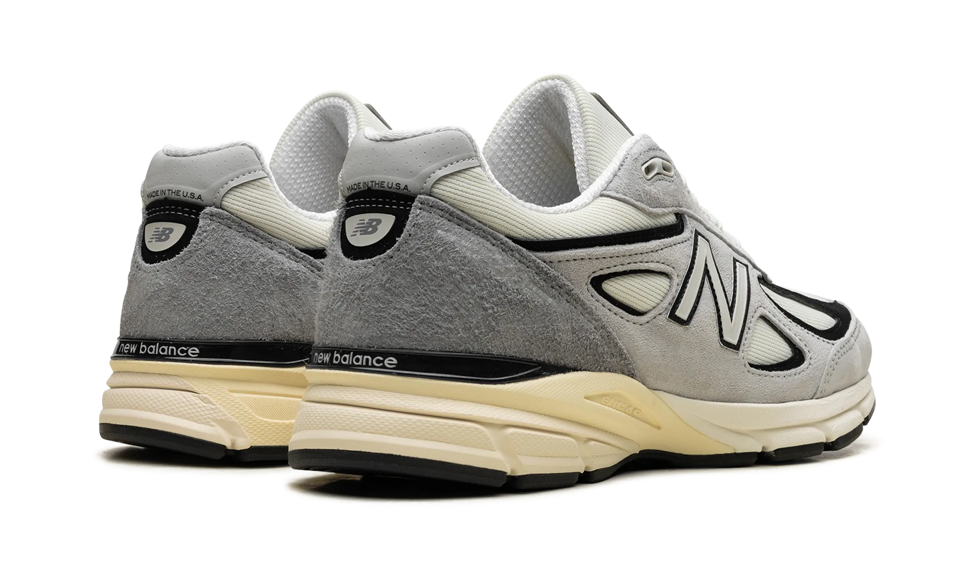 Stylish Shoes 990v4 "Made in USA - Grey / Black"