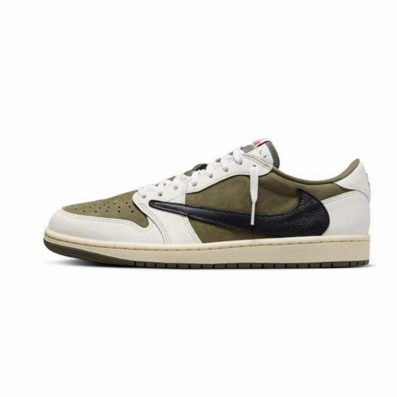 running on the beach reduced fatigue Air Jordan 1 Retro Low OG SP x Travis Scott 'Medium Olive'