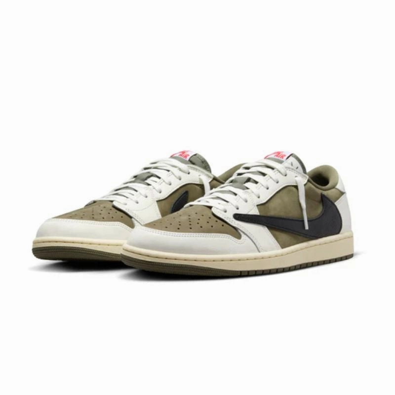 Air Jordan 1 Retro Low OG SP x Travis Scott 'Medium Olive' style - focused country roads