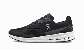 Dirt - road running Leather Material Cloudrift 1 "Black White"