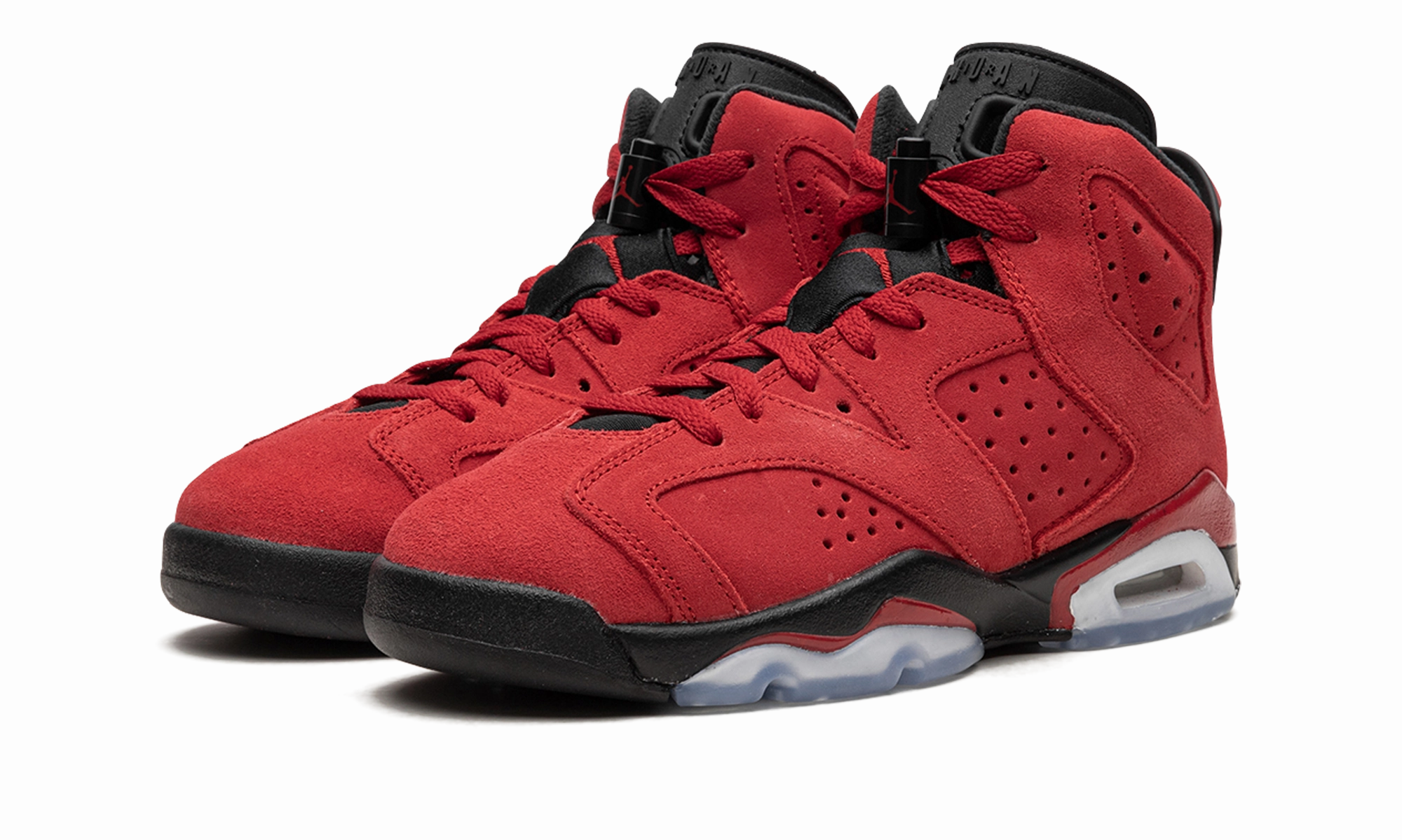 Air Jordan 6 GS "Toro Bravo" Stylish Accessory running on a track shoes
