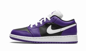 Air Jordan 1 Low GS "Black / Court Purple" Foam Wrap Clean Finish