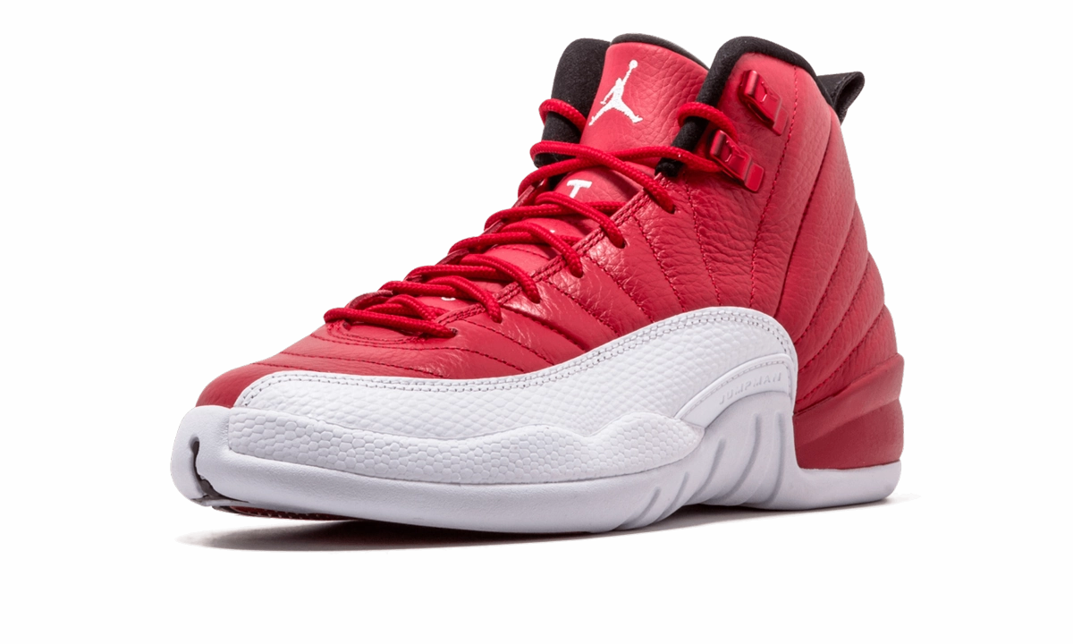 Air Jordan 12 Retro GS "Gym Red" running in hot tracks shoes