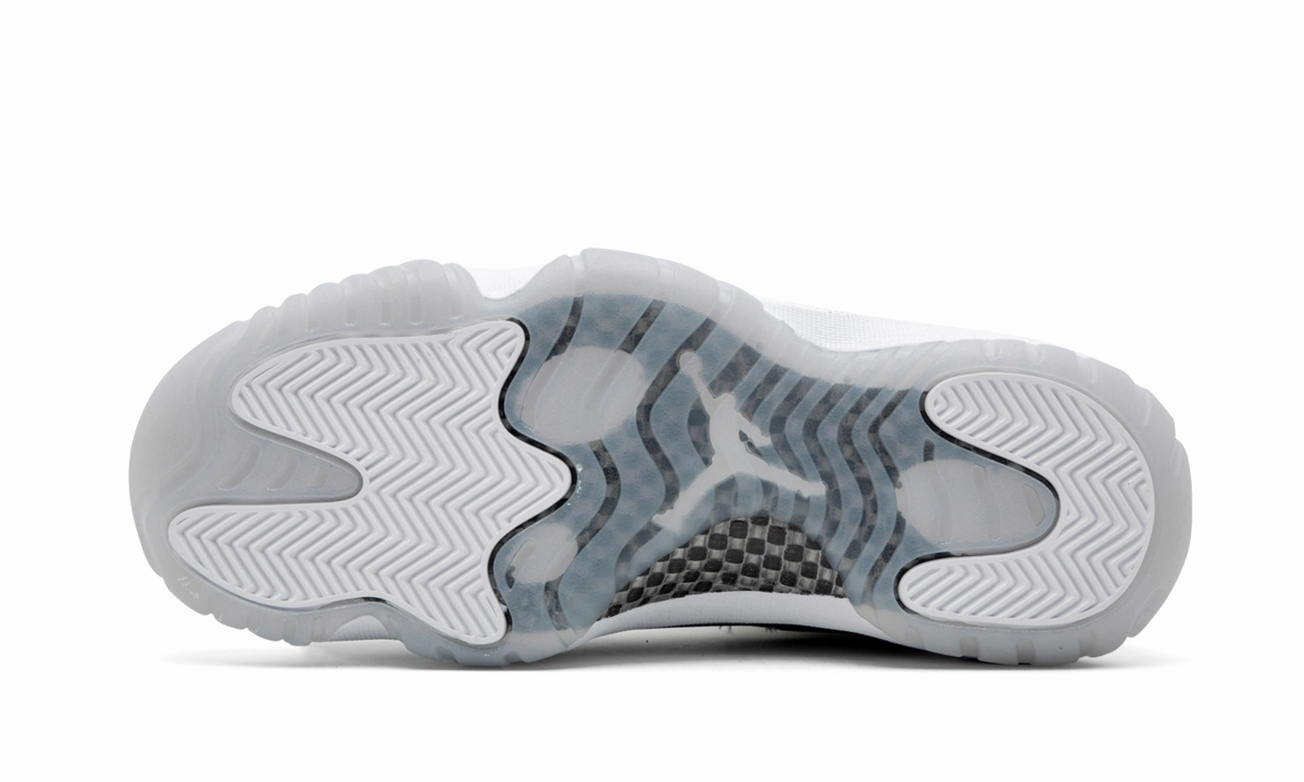 running in a seagrass meadow area shoes mud running footwear AIR JORDAN 11 RETRO WMNS "METALLIC SILVER"